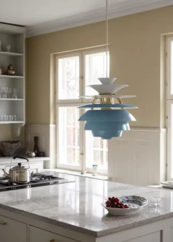 PH Snowball Pendel, Vit / Krom