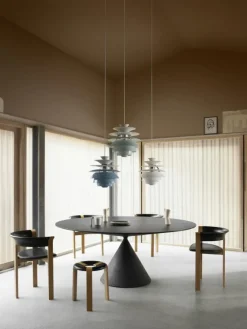 PH Snowball Pendel, Vit / Krom