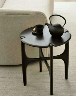 Ethnicraft Sidobord & Avlastningsbord-PI Sidobord Ø47 cm, Mahogny