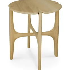 Ethnicraft Sidobord & Avlastningsbord-PI Sidobord Ø47 cm, Mahogny