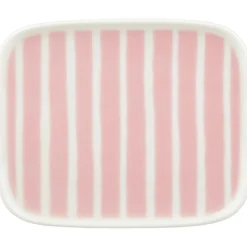 Piccolo Assiett 12x15 cm, Vit / Rosa