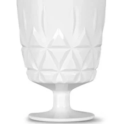 Picnic Juni Glas Med Fot 4-pack, Vit