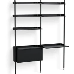 HAY Modulära Hyllsystem-Pier System 12 2 columns, PS Black / Black
