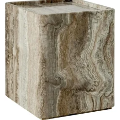 GUBI Soffbord-Pietra Sidobord 33x33 cm, Travertin