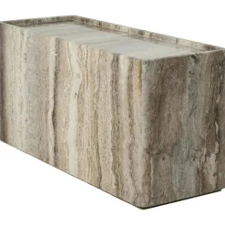 GUBI Soffbord-Pietra Sidobord 33x33 cm, Travertin
