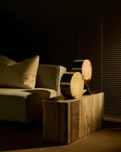 GUBI Soffbord-Pietra Sidobord 33x33 cm, Travertin