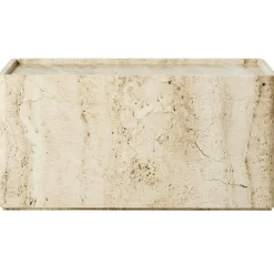 GUBI Soffbord-Pietra Sidobord 33x33 cm, Travertin