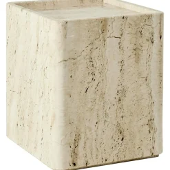 GUBI Soffbord-Pietra Sidobord 33x33 cm, Travertin