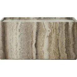 GUBI Soffbord-Pietra Sidobord 33x33 cm, Travertin