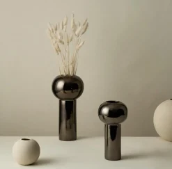 Pillar Vas 32 cm, Dark Silver