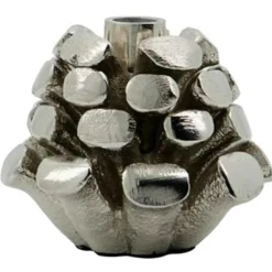 Pine Cone Ljusstake Ø7.5 cm, Antik Silver