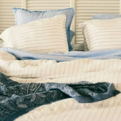 Pinstripe Örngott 50x60 cm, Shade Blue