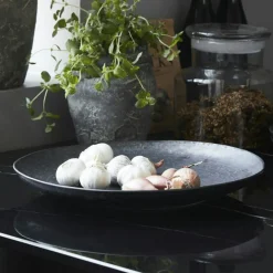 Pion Serveringsfat 36 cm, Grå / Vit