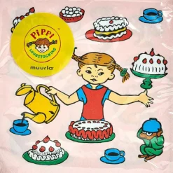 Pippi's Birthday Servett 33x33 cm