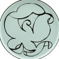 Marimekko Assietter-Pistilla Tallrik 20 cm, Mint / Svart