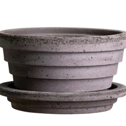 Planet Kruka Med Fat Grå Ø12 cm