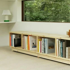 Plank Bokhylla Furu, Hög