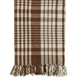 Madam Stoltz Plädar & Filtar-Pläd Återvunnen Bomull 125x175 cm, Cinnamon