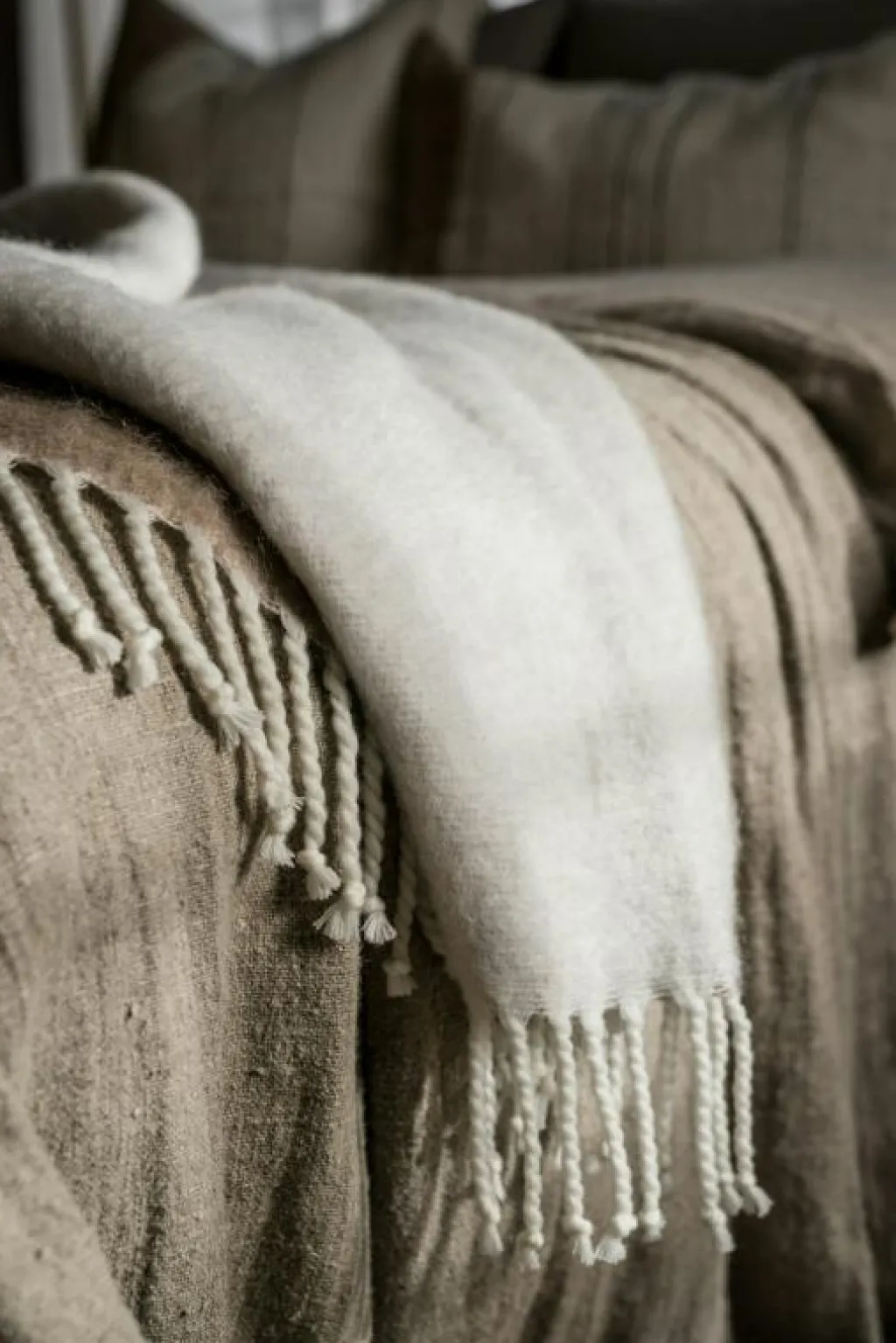 ERNST Plädar & Filtar-Pläd 130X170 cm, Grå/Vit