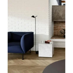Audo Copenhagen Sidobord & Avlastningsbord-Plinth Cubic Sidobord 40x40 cm, Kunis Breccia Marmor