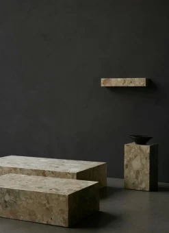 Plinth Low Soffbord 100x60 cm, Kunis Breccia Marmor