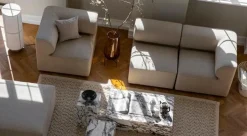 Audo Copenhagen Sidobord & Avlastningsbord-Plinth Tall Sidobord 51x30 cm, Kunis Breccia Marmor