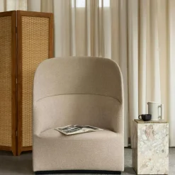 Audo Copenhagen Sidobord & Avlastningsbord-Plinth Tall Sidobord 51x30 cm, Kunis Breccia Marmor