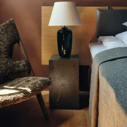 Audo Copenhagen Sidobord & Avlastningsbord-Plinth Tall Sidobord 51x30 cm, Kunis Breccia Marmor