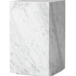 Audo Copenhagen Sidobord & Avlastningsbord-Plinth Tall Sidobord 51x30 cm, Kunis Breccia Marmor