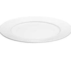 Plissé Tallrik Flat Vit, 28 cm