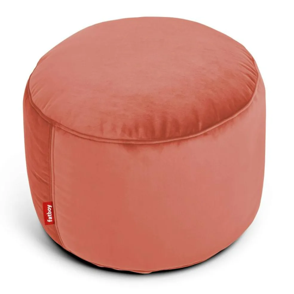 Point velvet recycled Sittpuff, Rhubarb
