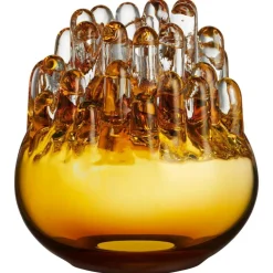 Kosta Boda Ljuslyktor-Polar Ljuslykta 20 cm, Amber