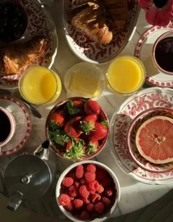 Piccola Home Dessertskålar|Serveringsskålar-Positano Skål 13 cm, Röd