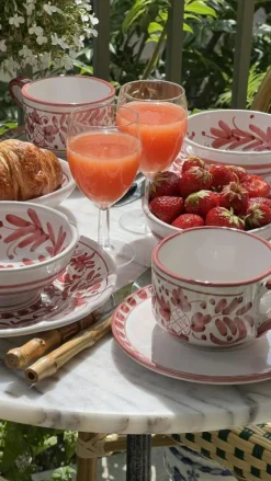 Piccola Home Dessertskålar|Serveringsskålar-Positano Skål 13 cm, Röd