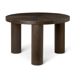 Ferm Living Sidobord & Avlastningsbord-Post Soffbord Smoked Oak Star Ø65 x 41.4 cm / Small