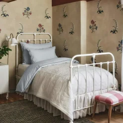 Powder EKO Påslakan 150x210 cm, Ljusblå/Mörkblå