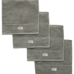 Gant Home Handdukar & Badlakan-Premium Handdukar 30x30 cm 4-pack, Concrete Grey
