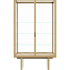 Private Vitrinskåp 110x45x191 cm, Ljus Betsad Ek