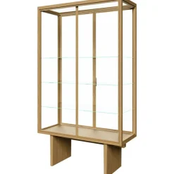 Private Vitrinskåp 110x45x191 cm, Ljus Betsad Ek