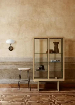 Private Vitrinskåp 110x45x191 cm, Ljus Betsad Ek