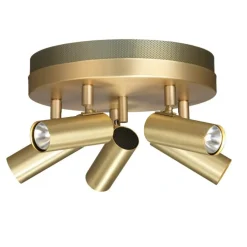 Örsjö Belysning Spotlights|Plafonder-Puck Taklampa 5-lågig, Mässing