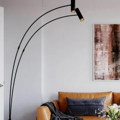 Puls 2 Golvlampa, Mattsvart