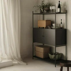 Ferm Living Väggskåp|Skåp & Vitrinskåp-Punctual Cabinet - Anthracite Skåp, Antracit