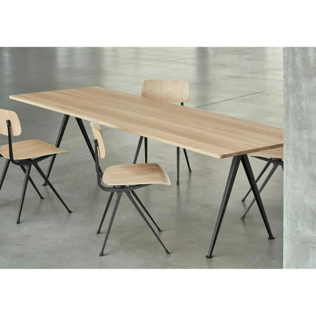 HAY Matbord Och Barbord-Pyramid 02 Matbord 85x250 cm, Svart / Mörkoljad Ek