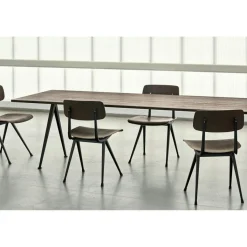 HAY Matbord Och Barbord-Pyramid 02 Matbord 85x250 cm, Svart / Mörkoljad Ek