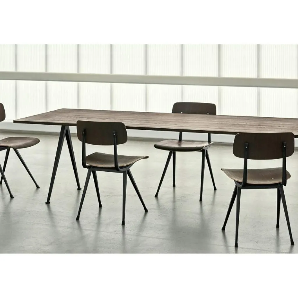 HAY Matbord Och Barbord-Pyramid 02 Matbord 85x250 cm, Svart / Mörkoljad Ek