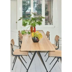 HAY Matbord Och Barbord-Pyramid 02 Matbord 85x250 cm, Svart / Mörkoljad Ek