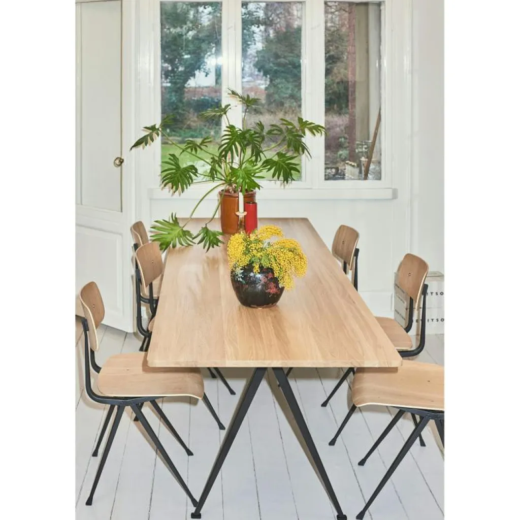 HAY Matbord Och Barbord-Pyramid 02 Matbord 85x250 cm, Svart / Mörkoljad Ek