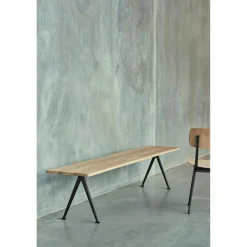HAY Bänkar-Pyramid Bench 12 190X40, Black Frame/Smoked