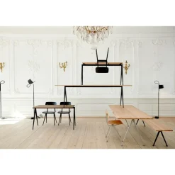 HAY Bänkar-Pyramid Bench 12 190X40, Black Frame/Smoked